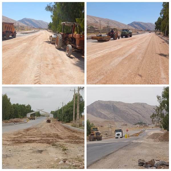 شن ریزی و زیباسازی ورودی شهر لومار